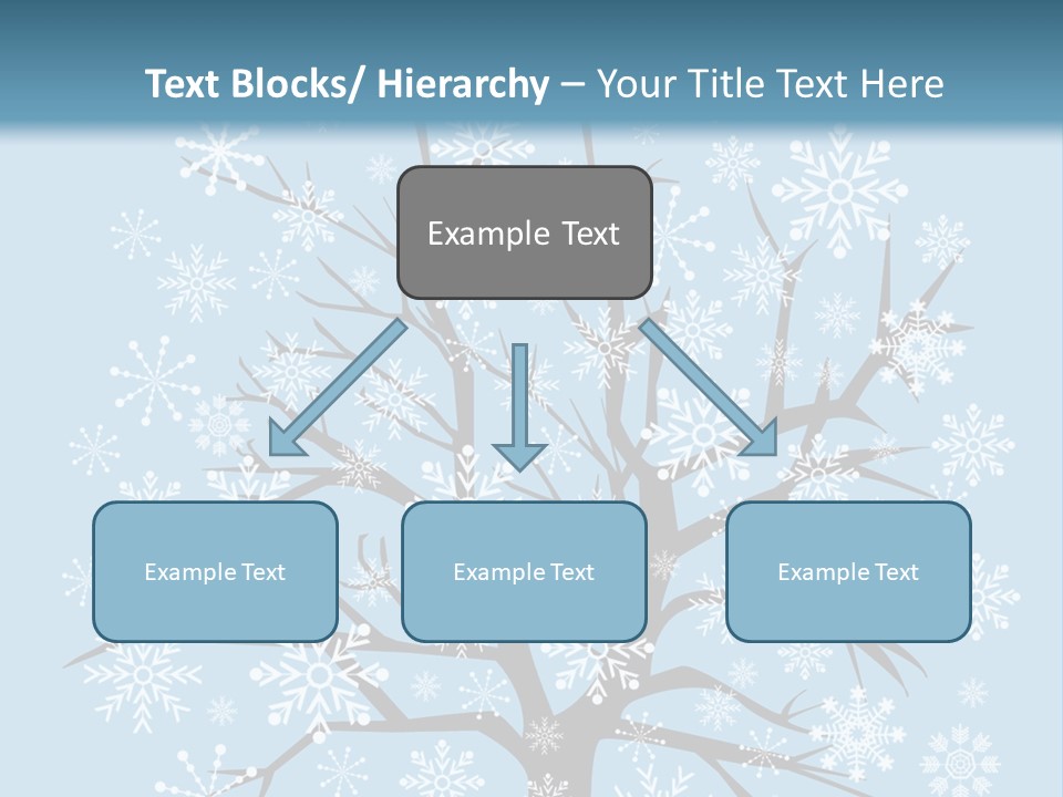 Card Frosty Snowflake PowerPoint Template