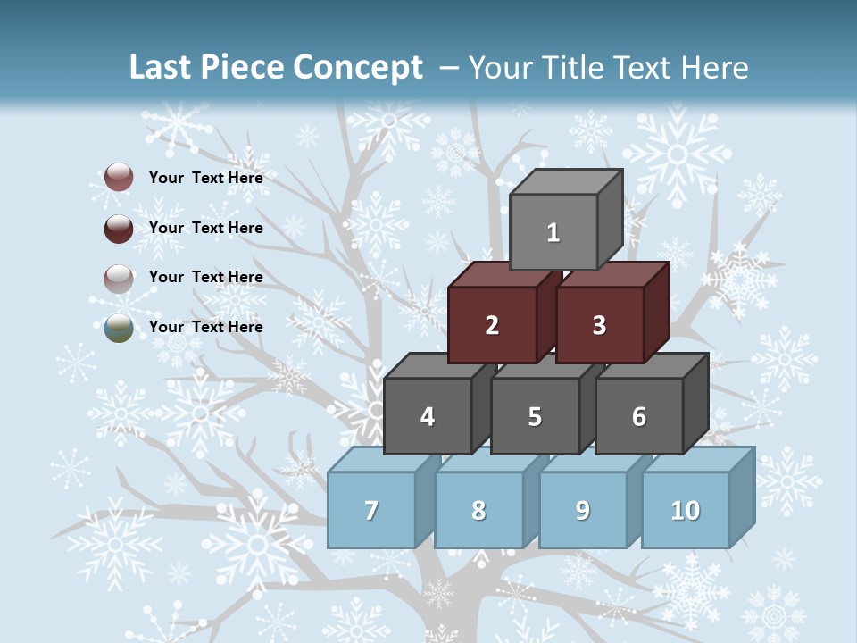 Card Frosty Snowflake PowerPoint Template