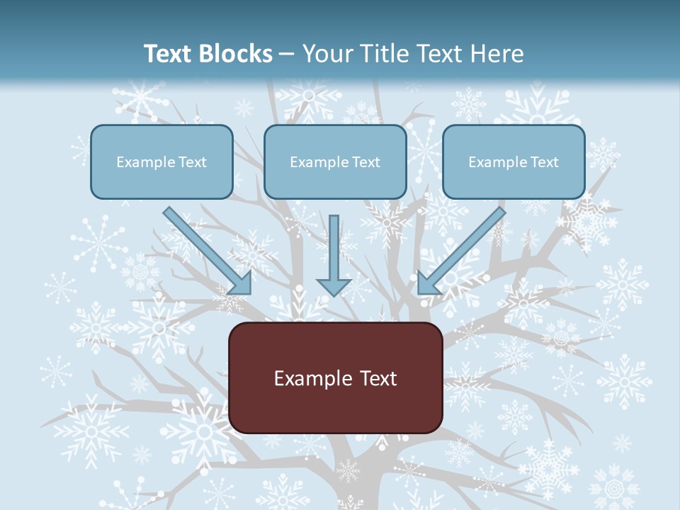 Card Frosty Snowflake PowerPoint Template