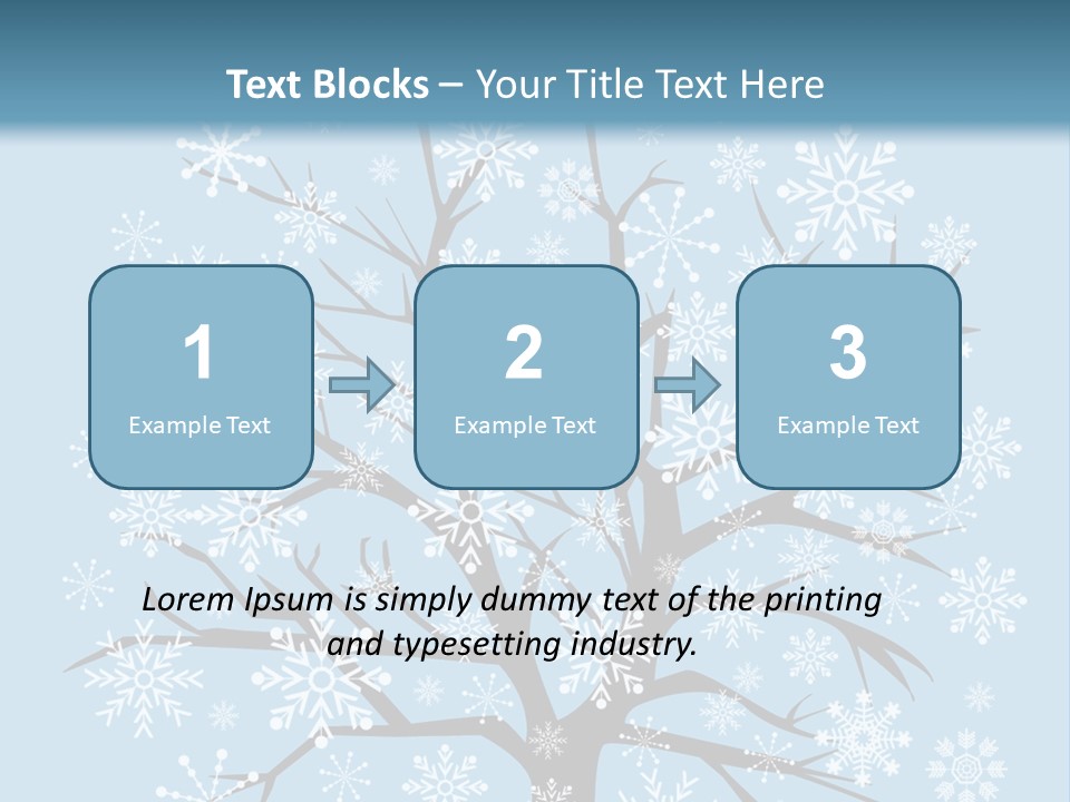 Card Frosty Snowflake PowerPoint Template