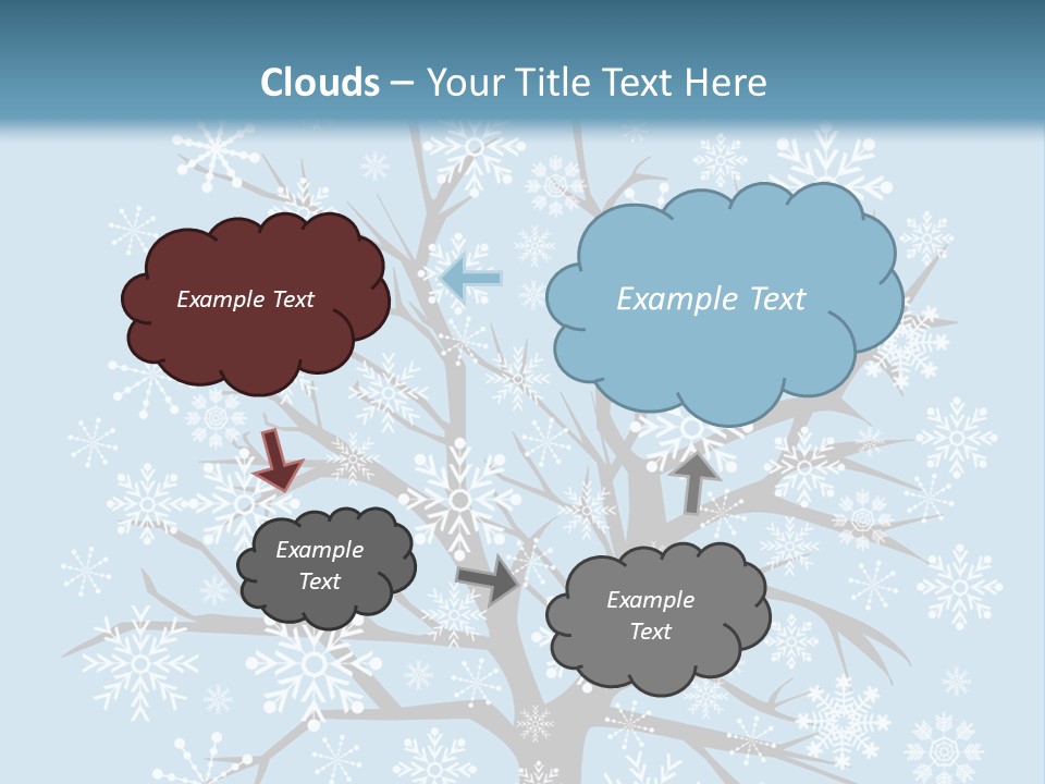 Card Frosty Snowflake PowerPoint Template