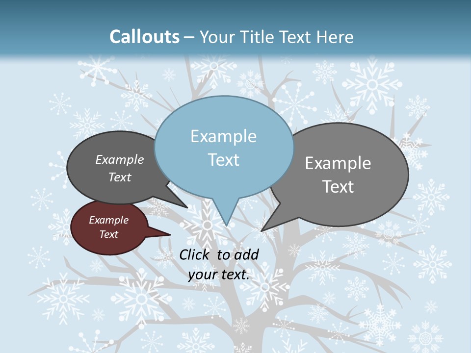 Card Frosty Snowflake PowerPoint Template