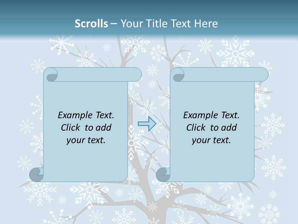 Card Frosty Snowflake PowerPoint Template