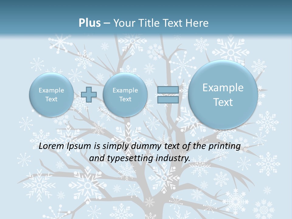 Card Frosty Snowflake PowerPoint Template