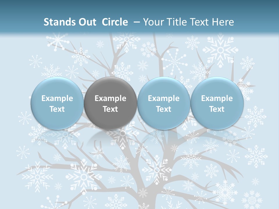 Card Frosty Snowflake PowerPoint Template
