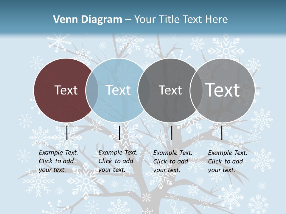 Card Frosty Snowflake PowerPoint Template
