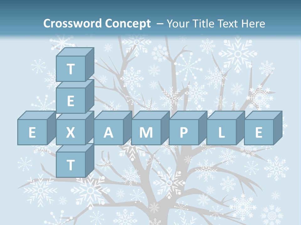 Card Frosty Snowflake PowerPoint Template