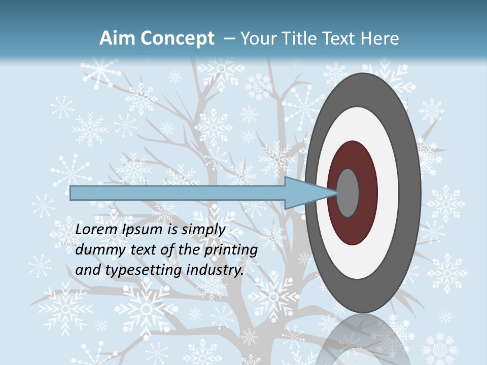 Card Frosty Snowflake PowerPoint Template