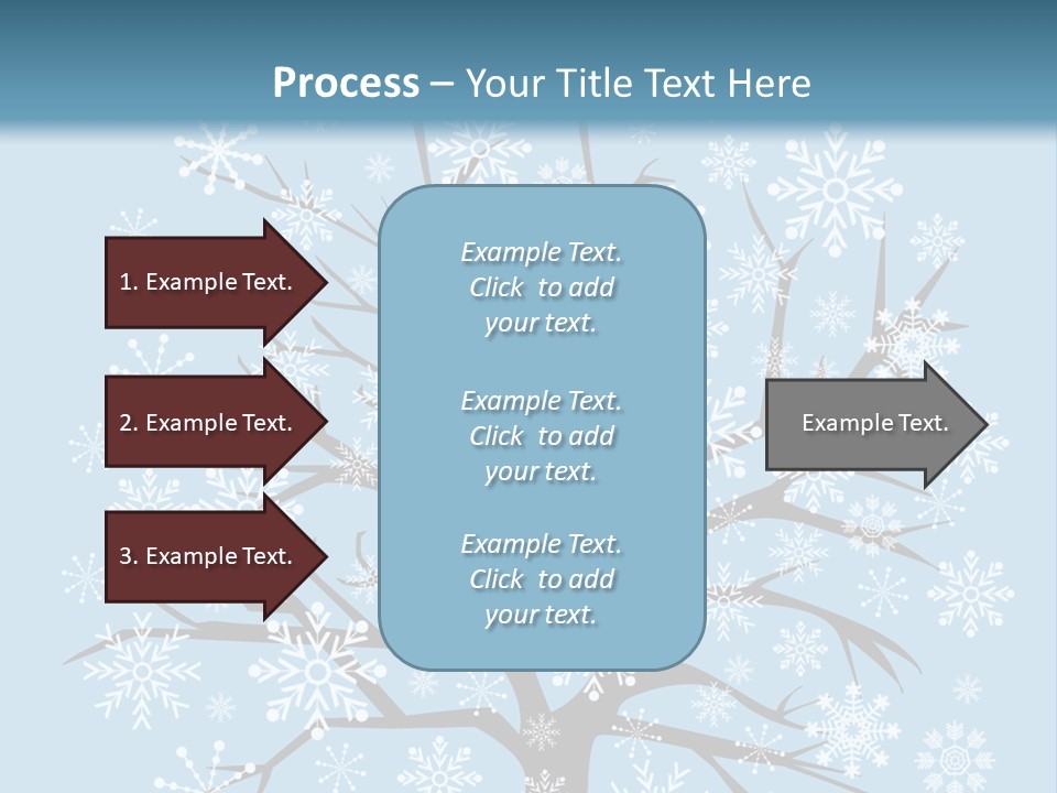 Card Frosty Snowflake PowerPoint Template