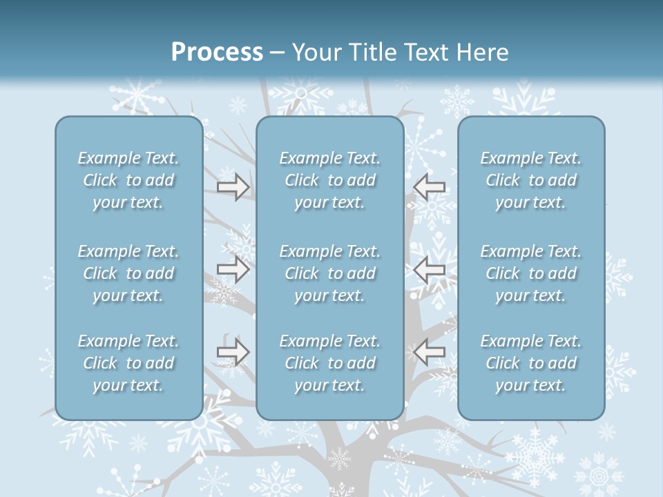Card Frosty Snowflake PowerPoint Template