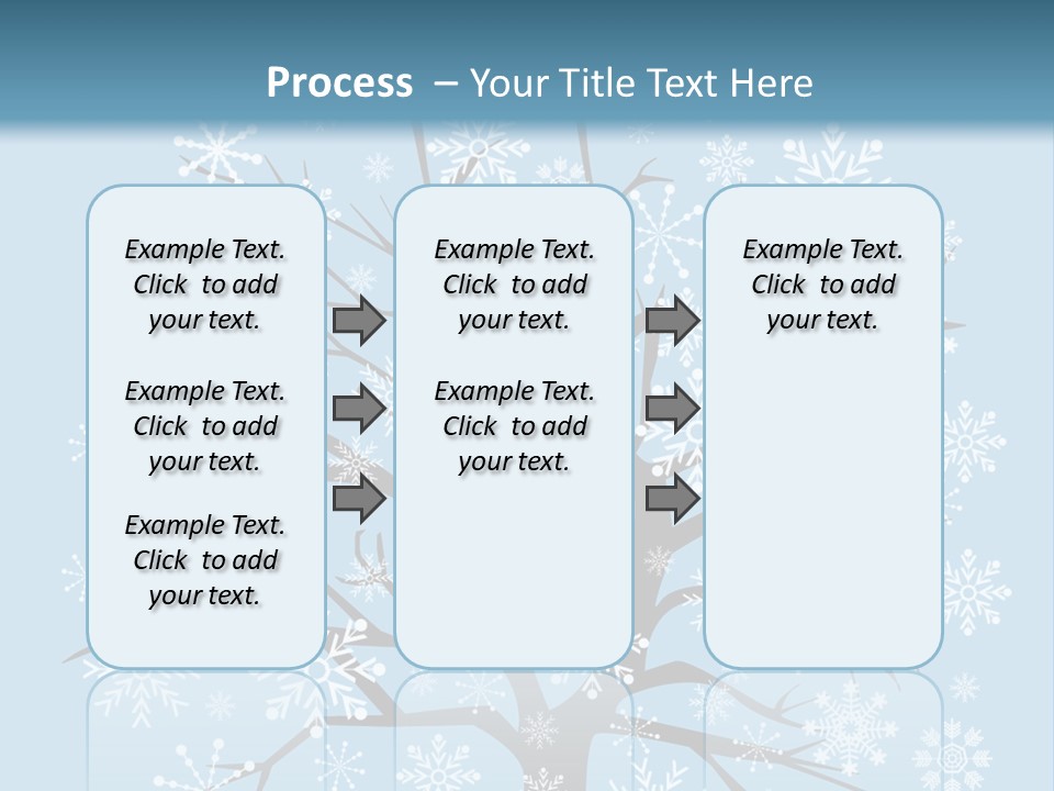 Card Frosty Snowflake PowerPoint Template