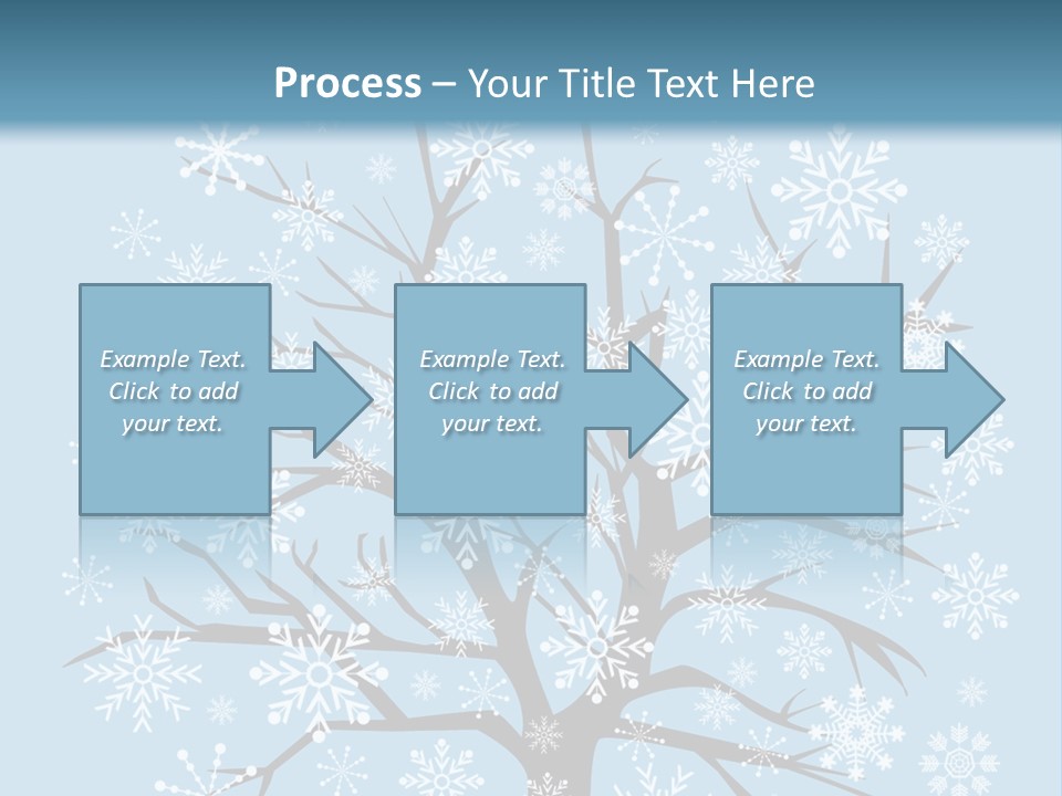 Card Frosty Snowflake PowerPoint Template