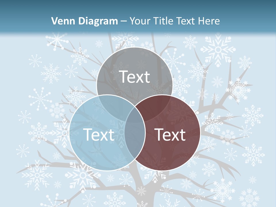 Card Frosty Snowflake PowerPoint Template
