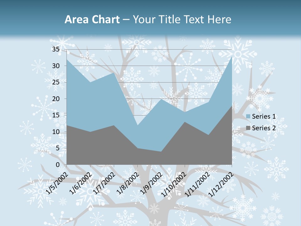 Card Frosty Snowflake PowerPoint Template