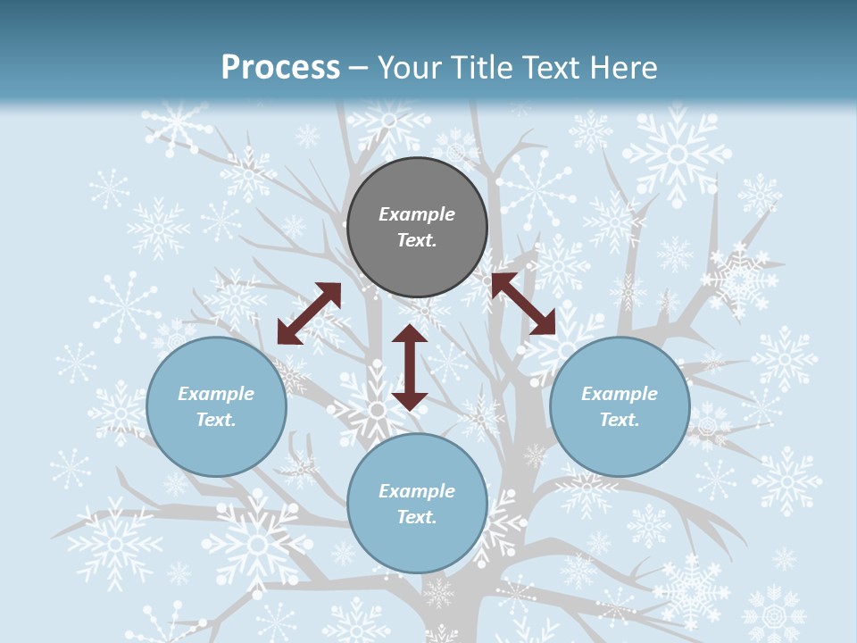 Card Frosty Snowflake PowerPoint Template