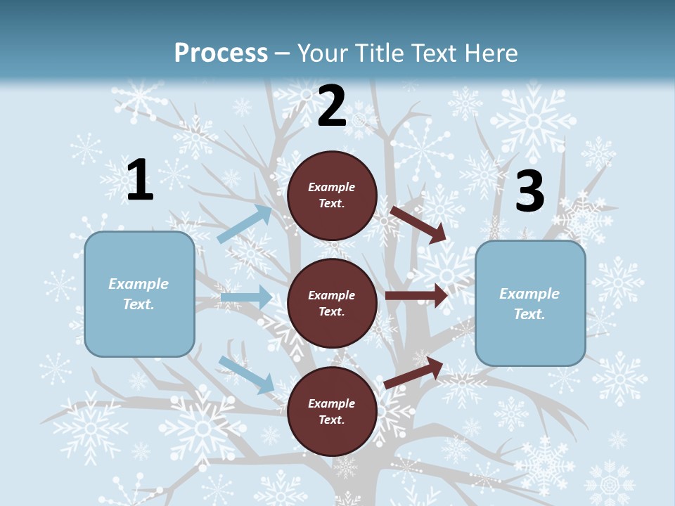 Card Frosty Snowflake PowerPoint Template