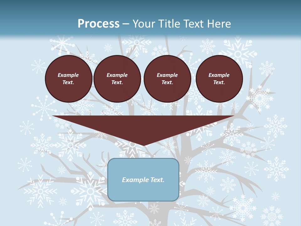 Card Frosty Snowflake PowerPoint Template