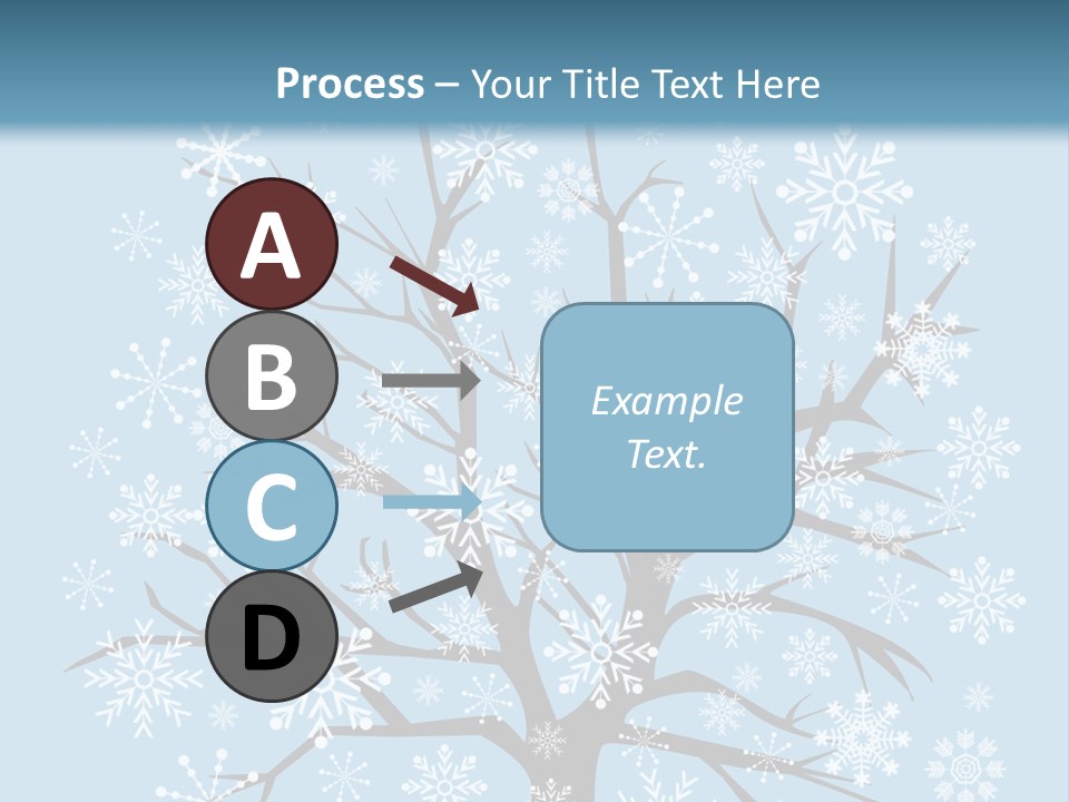 Card Frosty Snowflake PowerPoint Template