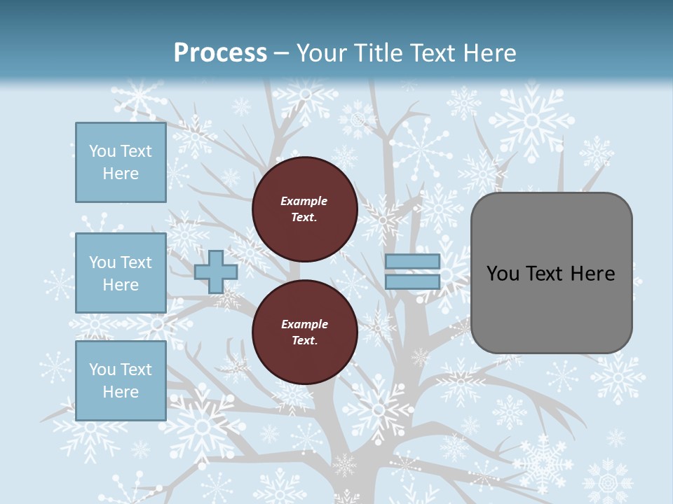 Card Frosty Snowflake PowerPoint Template