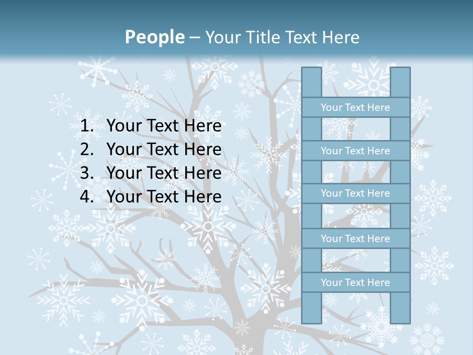 Card Frosty Snowflake PowerPoint Template