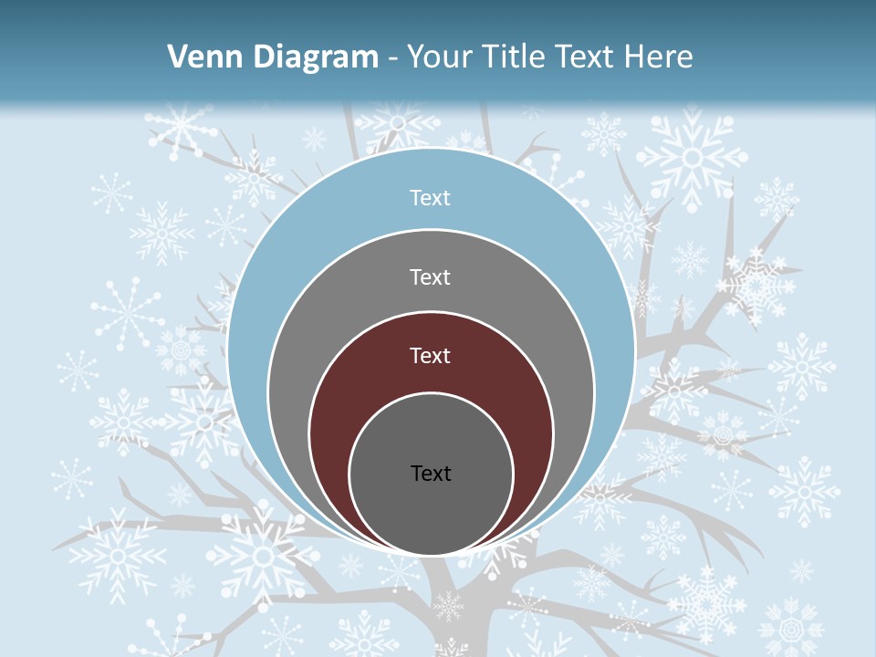 Card Frosty Snowflake PowerPoint Template