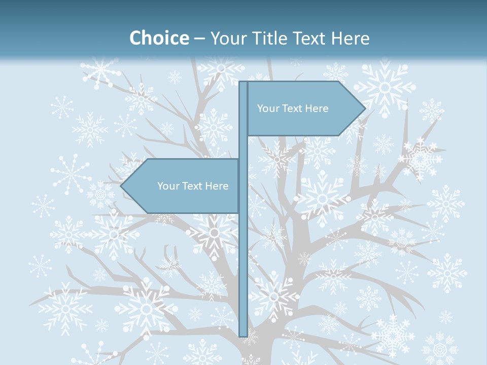 Card Frosty Snowflake PowerPoint Template
