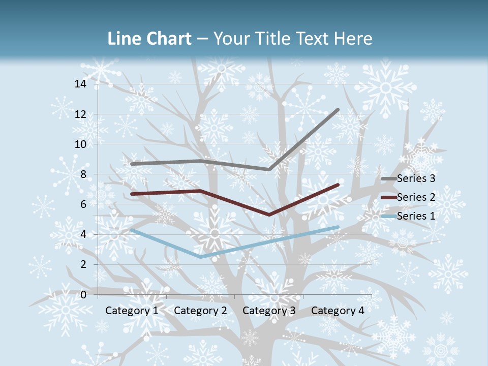Card Frosty Snowflake PowerPoint Template