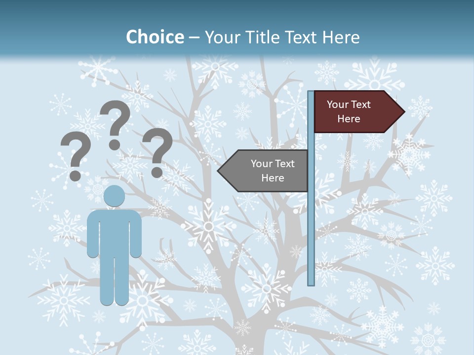Card Frosty Snowflake PowerPoint Template