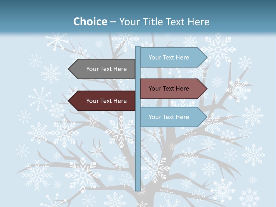 Card Frosty Snowflake PowerPoint Template