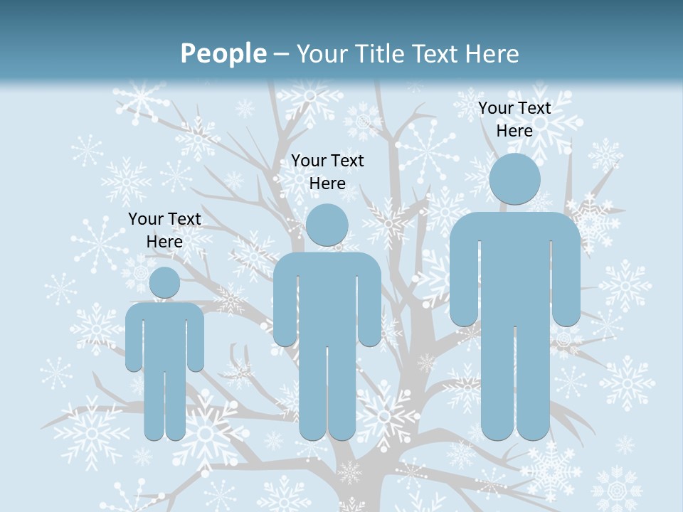 Card Frosty Snowflake PowerPoint Template