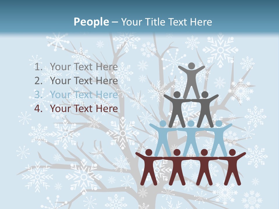 Card Frosty Snowflake PowerPoint Template