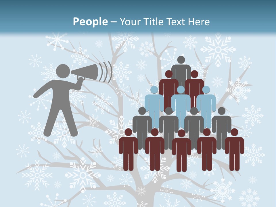 Card Frosty Snowflake PowerPoint Template