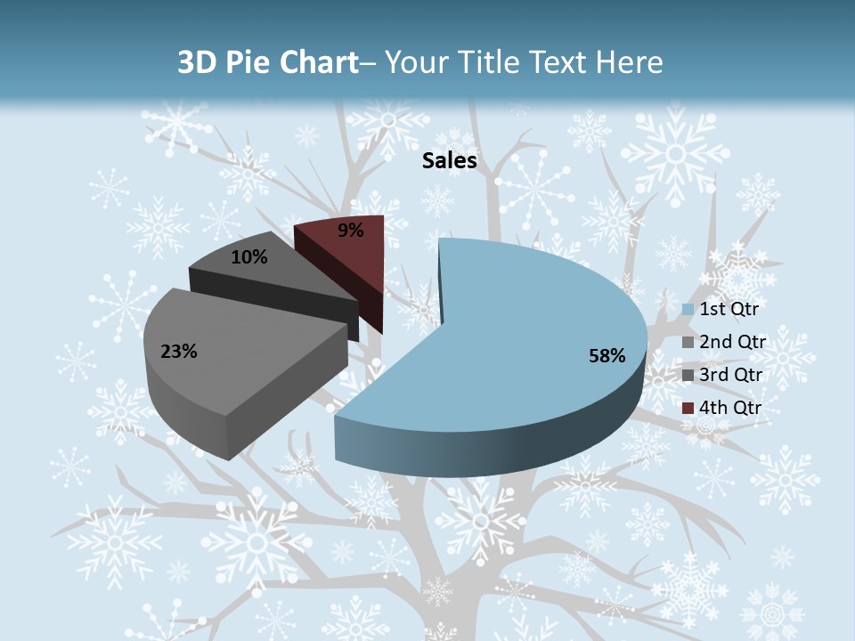 Card Frosty Snowflake PowerPoint Template