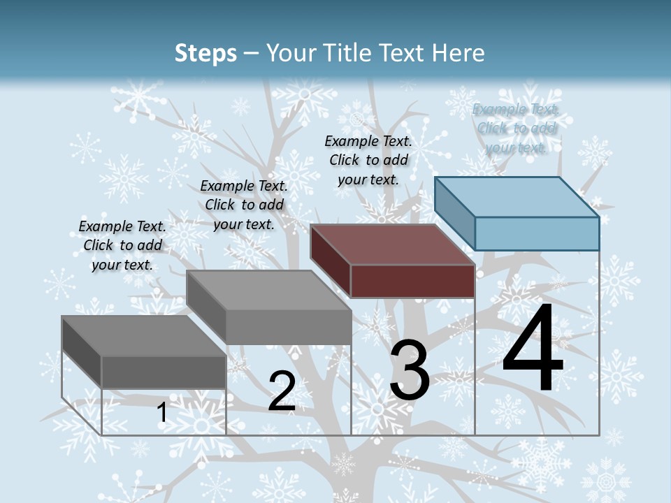 Card Frosty Snowflake PowerPoint Template