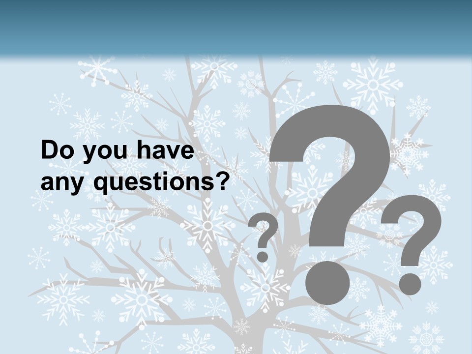Card Frosty Snowflake PowerPoint Template