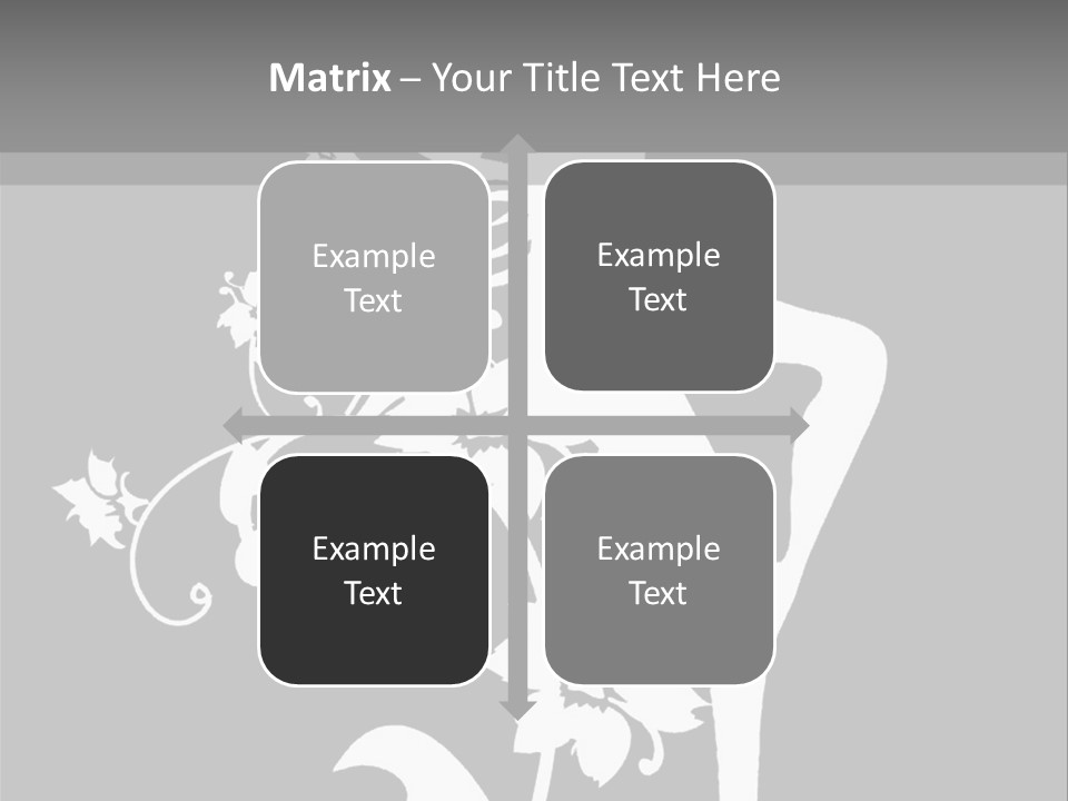 Illustration White Flowers PowerPoint Template