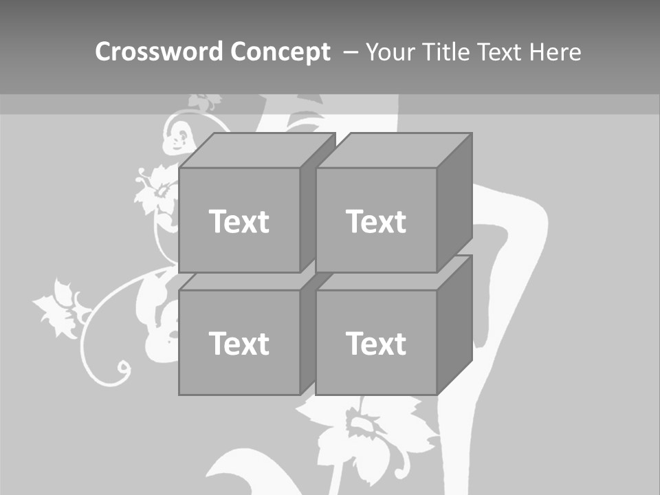 Illustration White Flowers PowerPoint Template