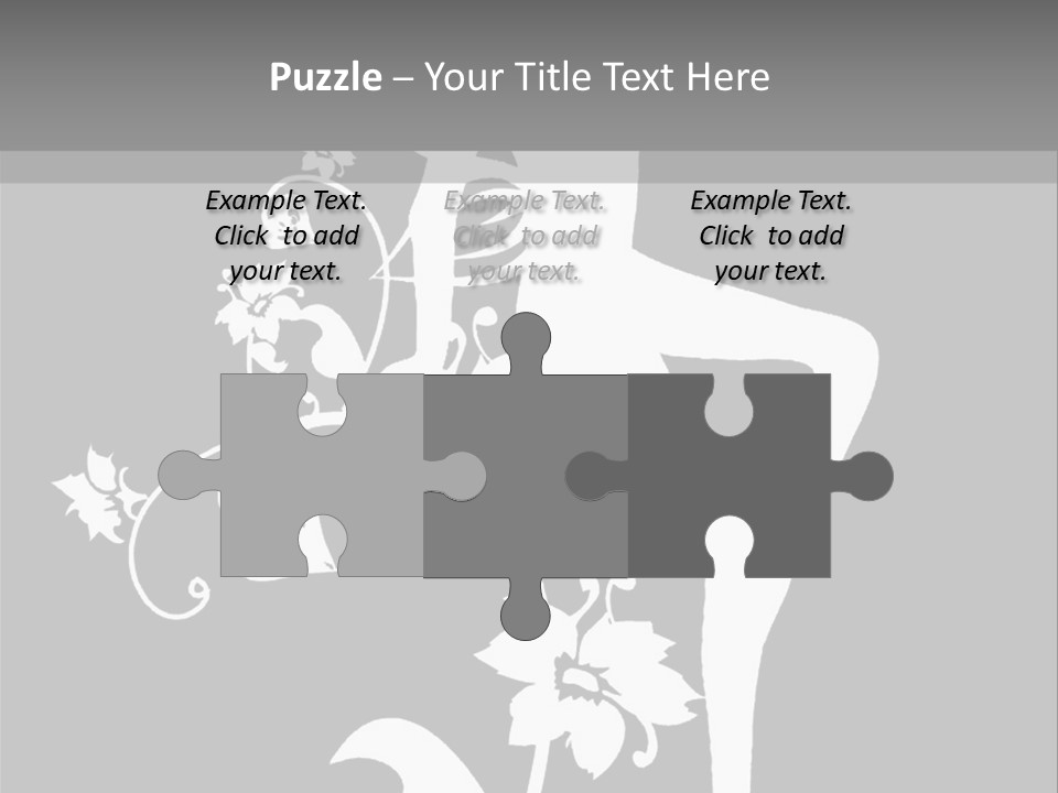 Illustration White Flowers PowerPoint Template