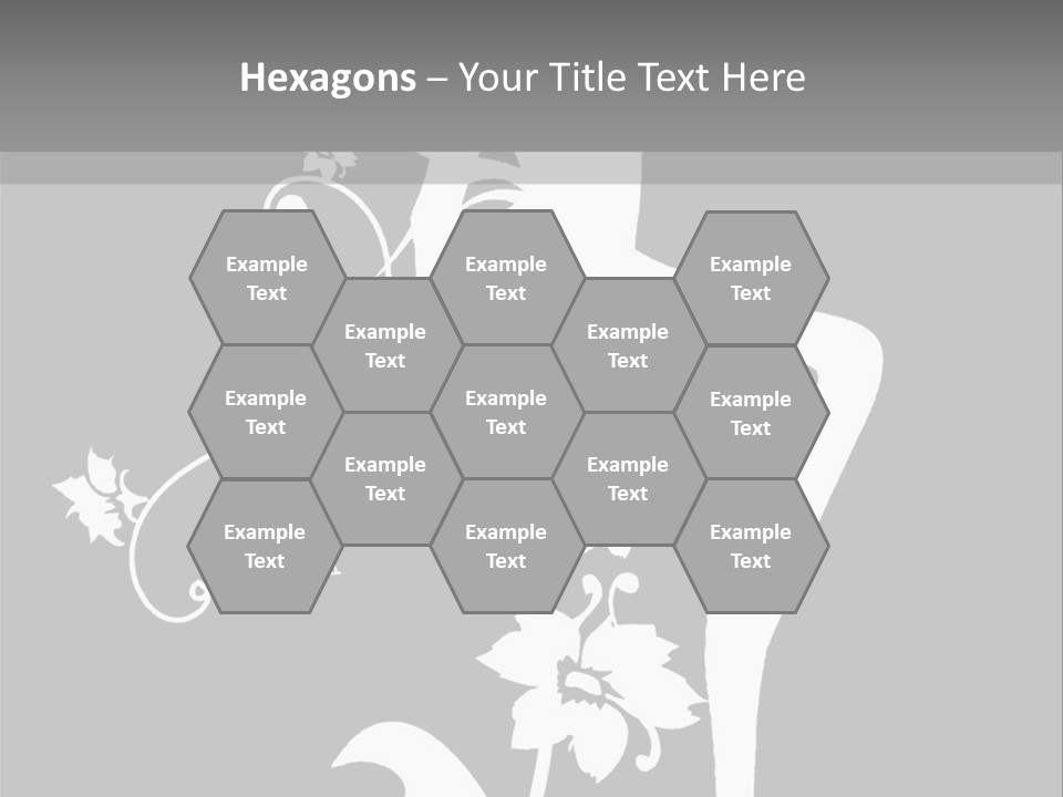 Illustration White Flowers PowerPoint Template