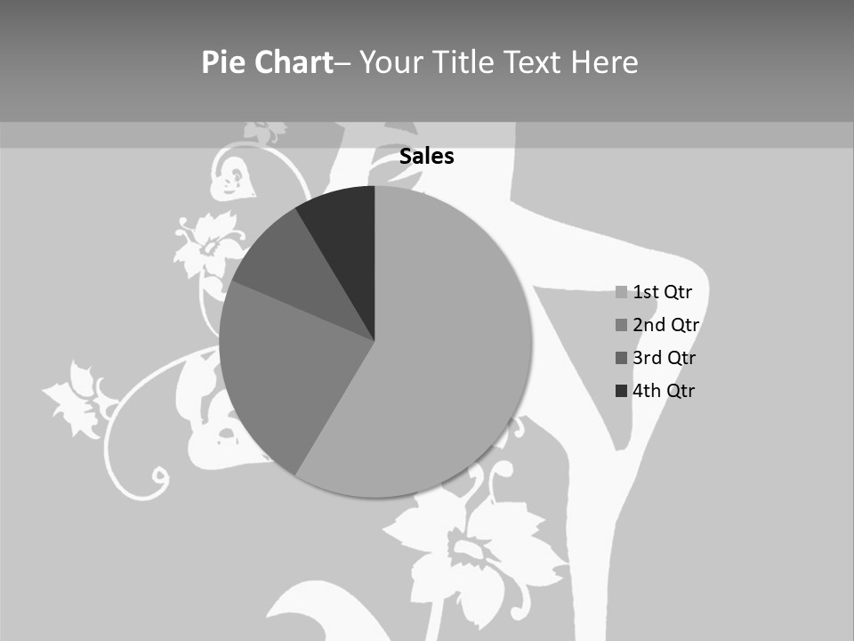 Illustration White Flowers PowerPoint Template