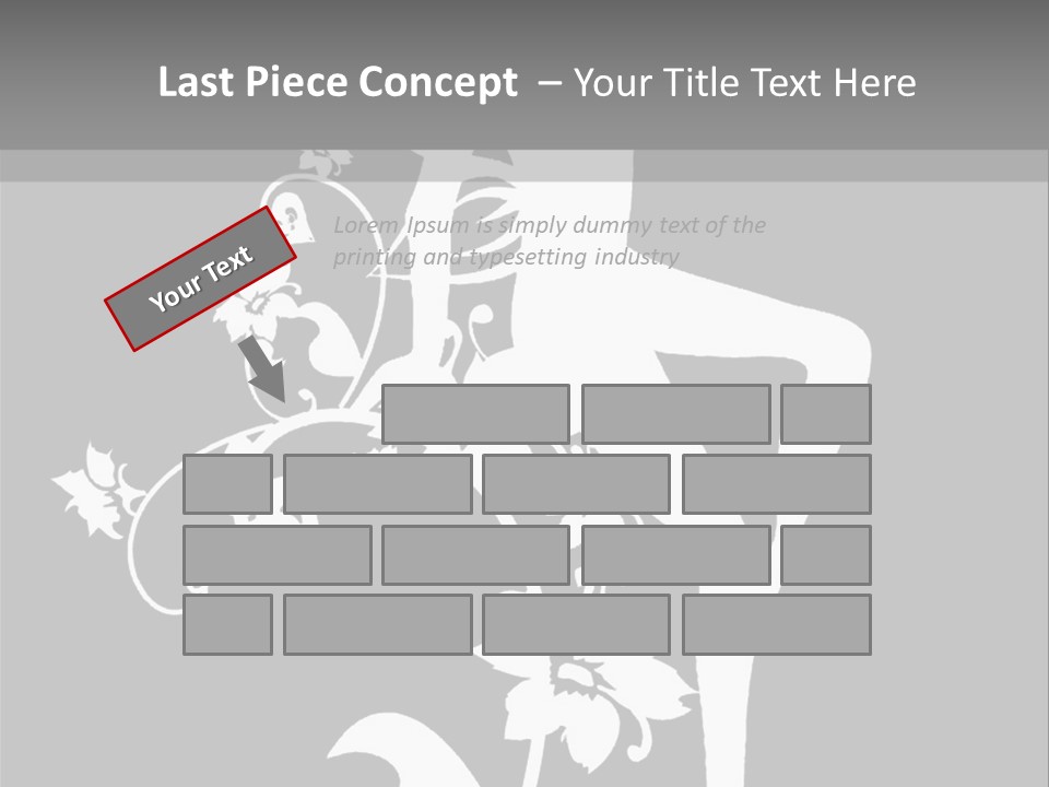 Illustration White Flowers PowerPoint Template