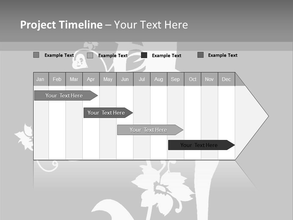 Illustration White Flowers PowerPoint Template