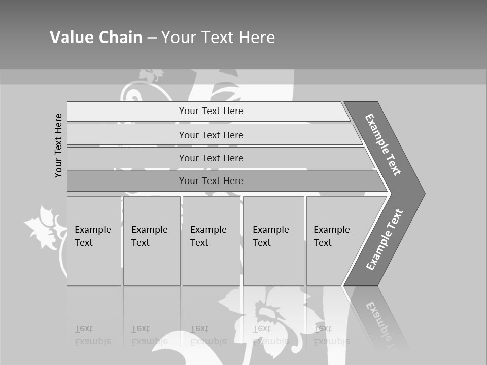 Illustration White Flowers PowerPoint Template