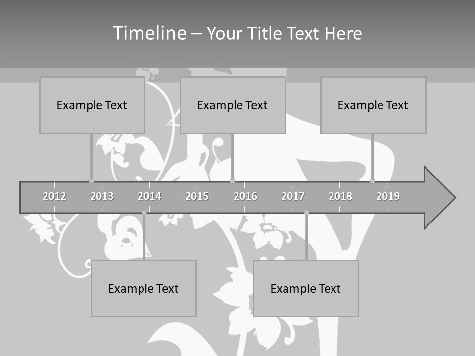 Illustration White Flowers PowerPoint Template