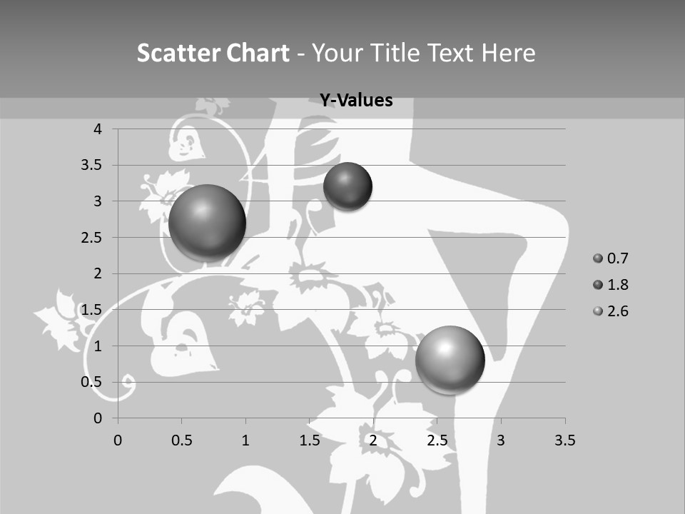 Illustration White Flowers PowerPoint Template