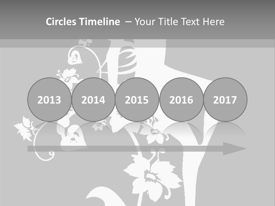 Illustration White Flowers PowerPoint Template