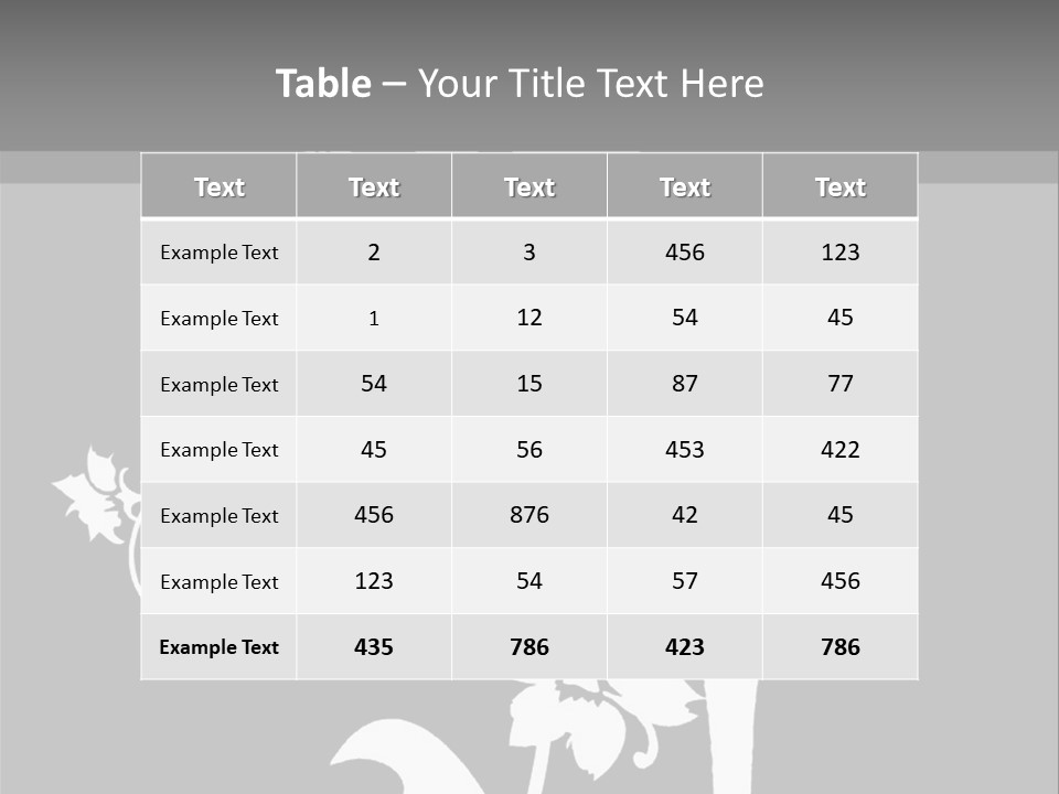 Illustration White Flowers PowerPoint Template