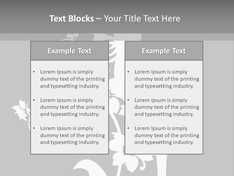 Illustration White Flowers PowerPoint Template