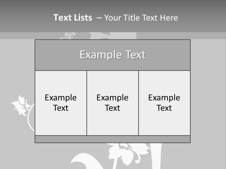 Illustration White Flowers PowerPoint Template