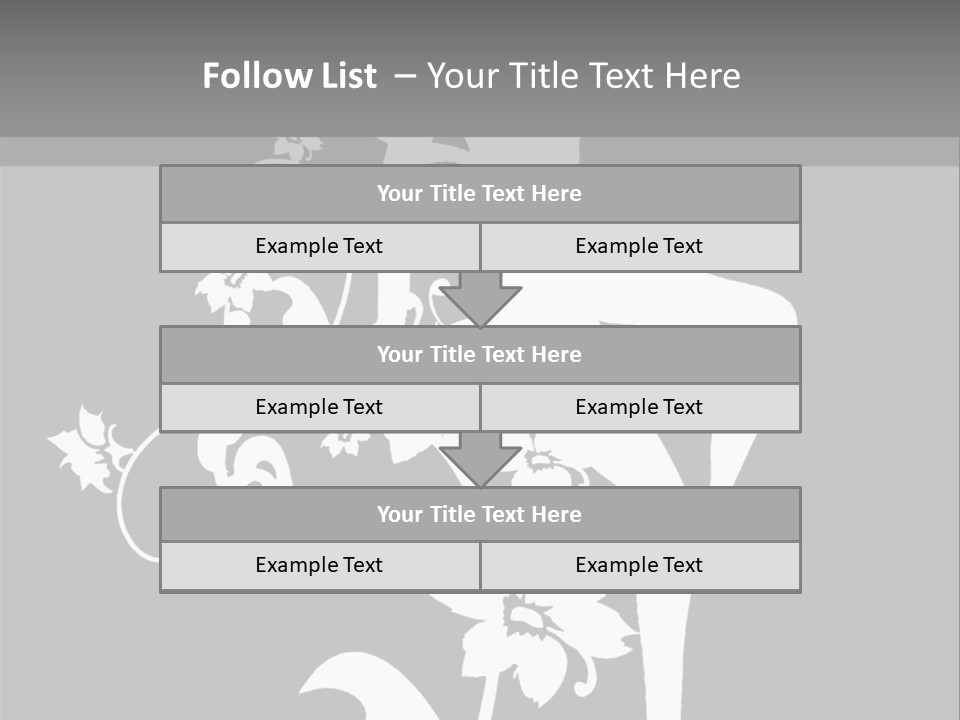Illustration White Flowers PowerPoint Template